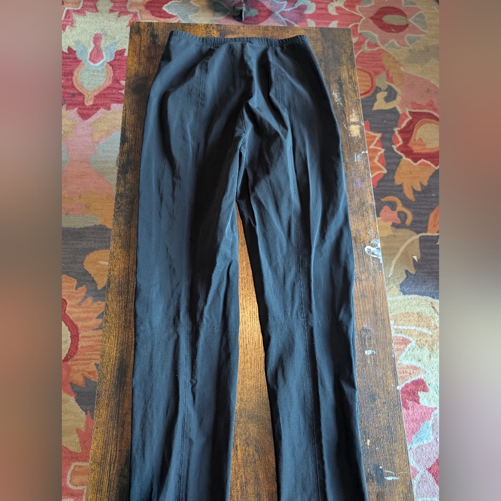 Raffaello Rossi Black Slim Leg Trousers Pinstripe Size 34 Waist 12 Inches
